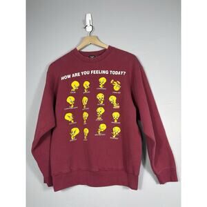 Warner Bros. 1997 Vintage Tweety Bird Pullover Sweatshirt Womens Size Medium